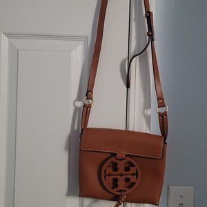 Tory Burch Aged Camello Leather Miller Crossbody